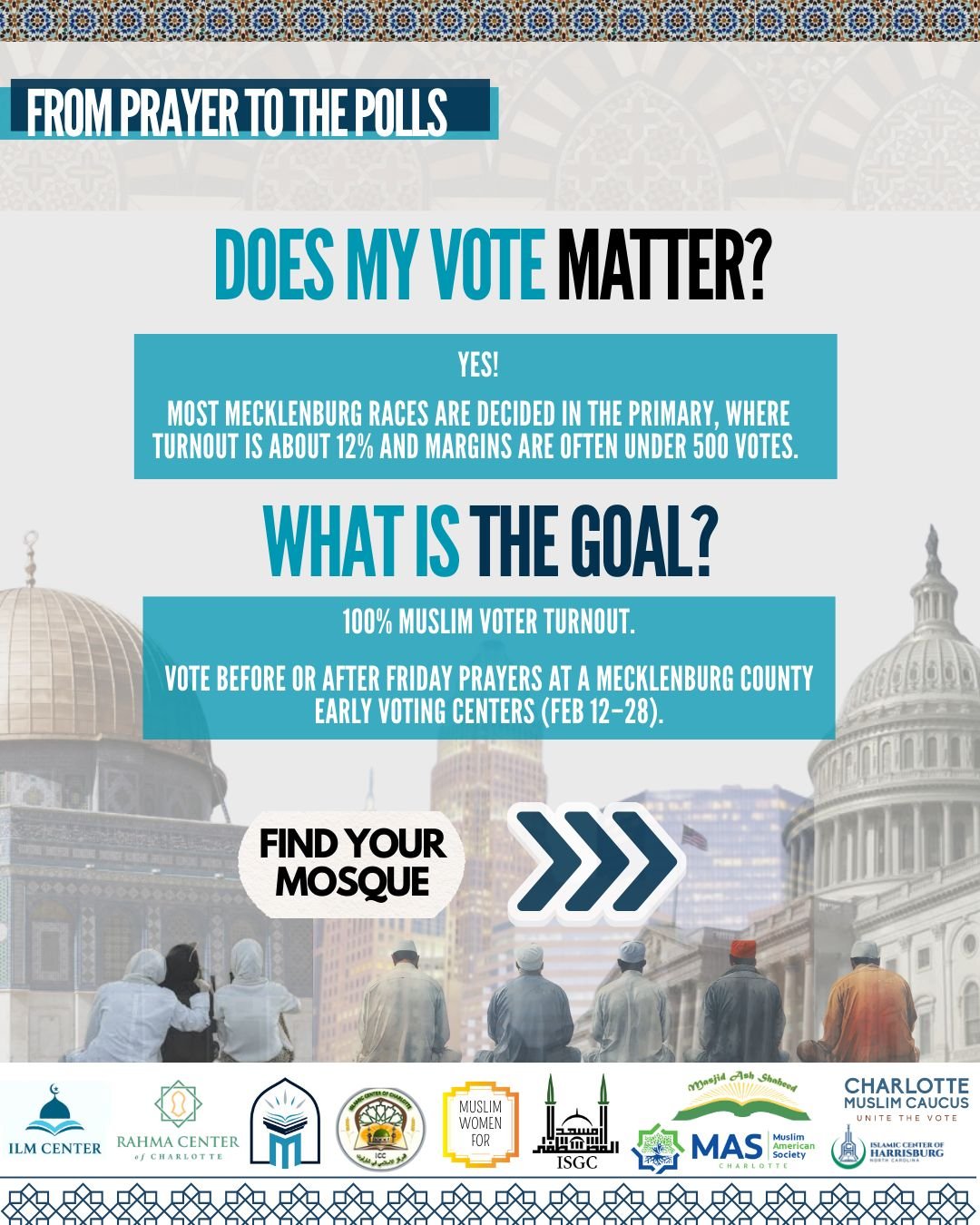 Does My Vote Matter? - 100% Muslim Voter Turnout Goal