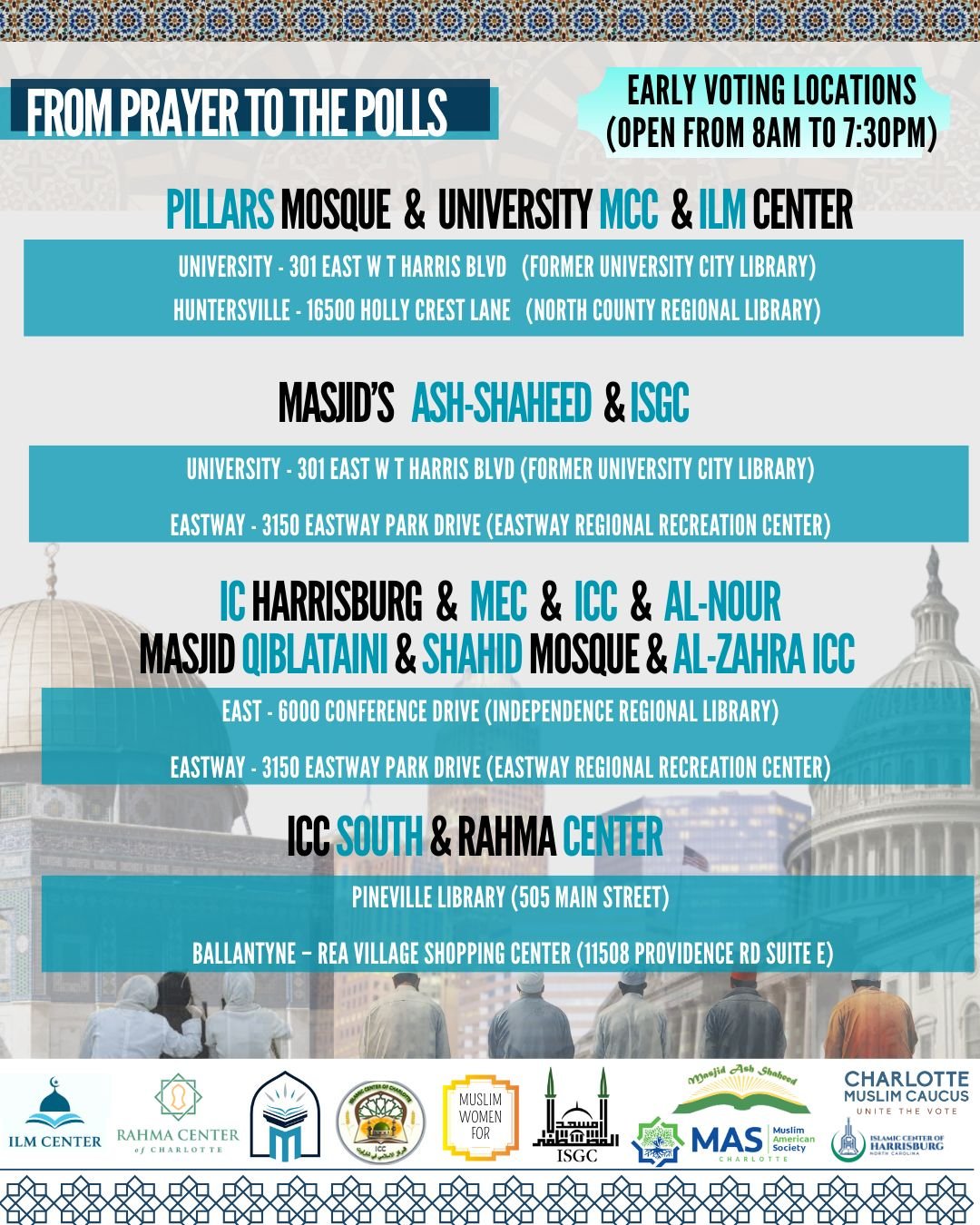 Early Voting Locations by Mosque